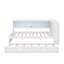 Lit de jour double avec tablettes, DEL et lit gigogne-676071761