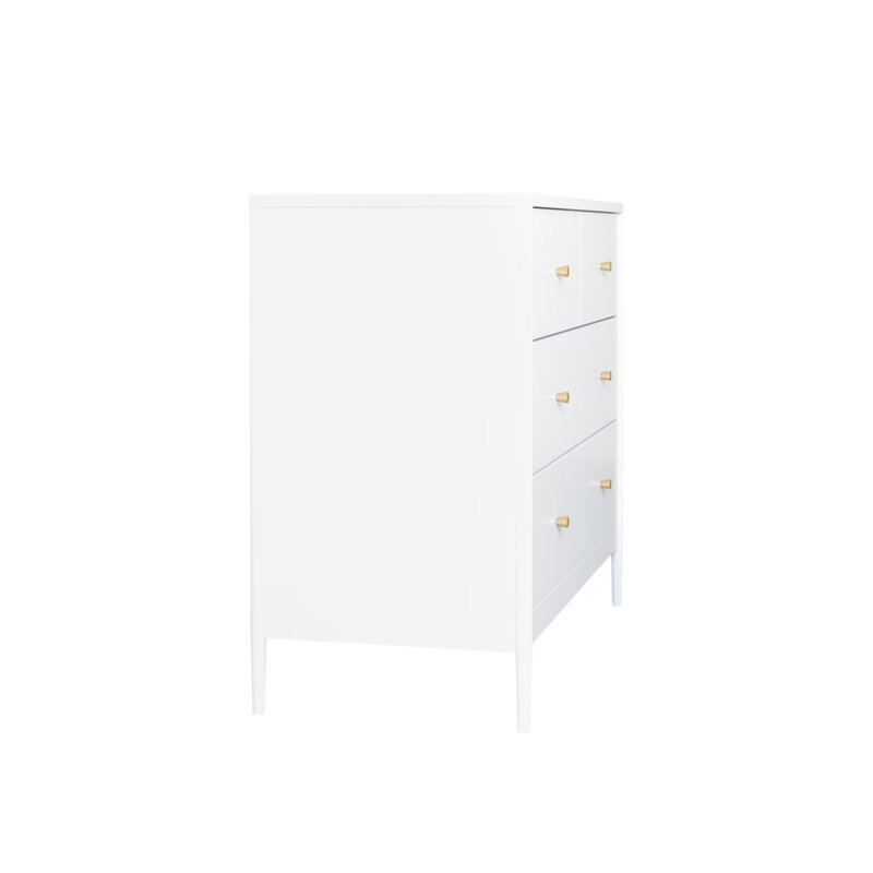 35.4" Wide White 4-Drawer Wooden Dresser, Storage Cabinet Nightstand for Bedroom Living Room