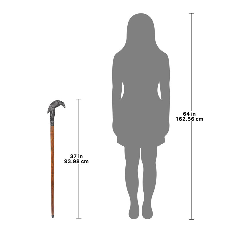Poe's Mystic Raven Single Point Cane
