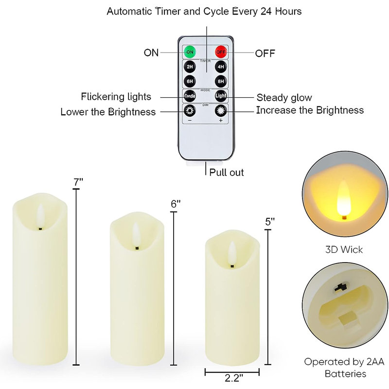 Flameless Pillar Candle
