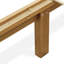 Queen Size Bed Frame with 4 Hardwood Legs and 2 Extra Centre Legs - Oak Finish-1951347732-1951347733