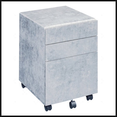 Silver 3-Drawer File Cabinet