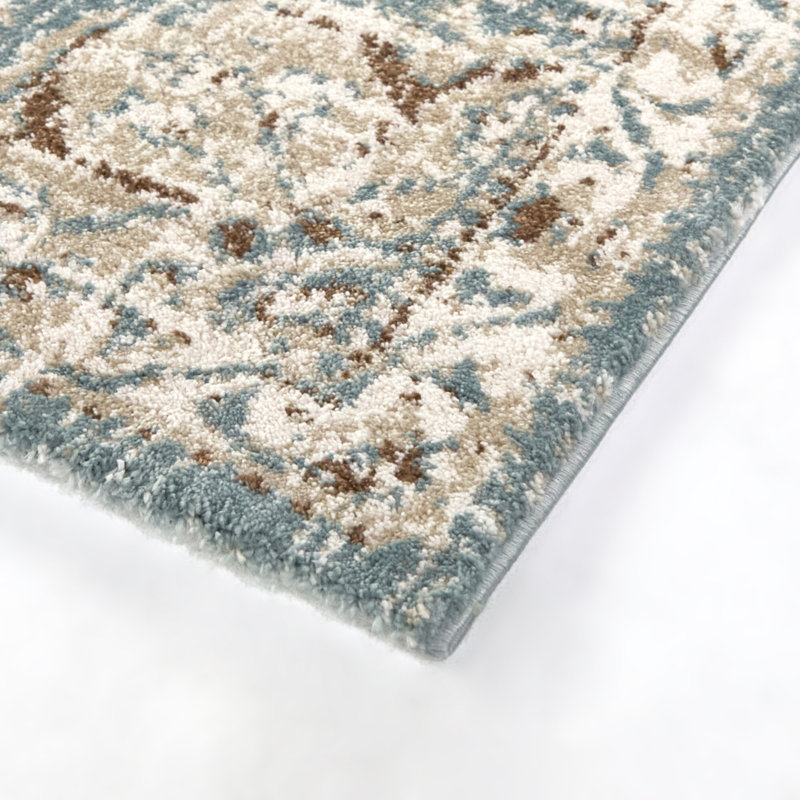 Blue Persian Medallion Area Rug, Rectangle 7'10.5" x 10'0.1"