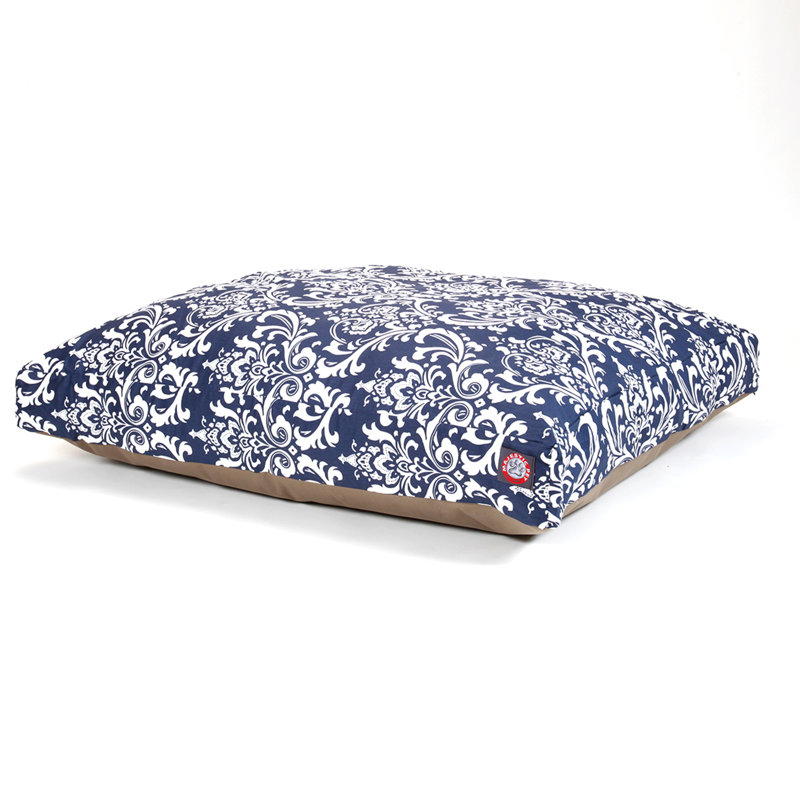 Coussin French Quarter, Moyen (l 29 po x P 36 po x H 4 po), Bleu marine