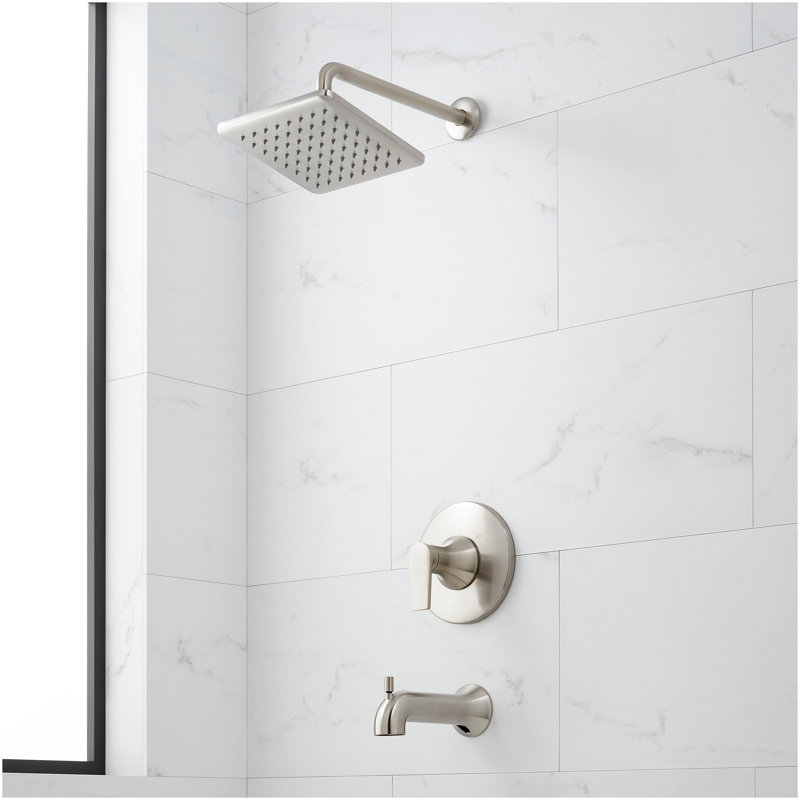 Berwyn Pressure Balance Tub and Shower System - Brushed Nickel, Brushed Nickel