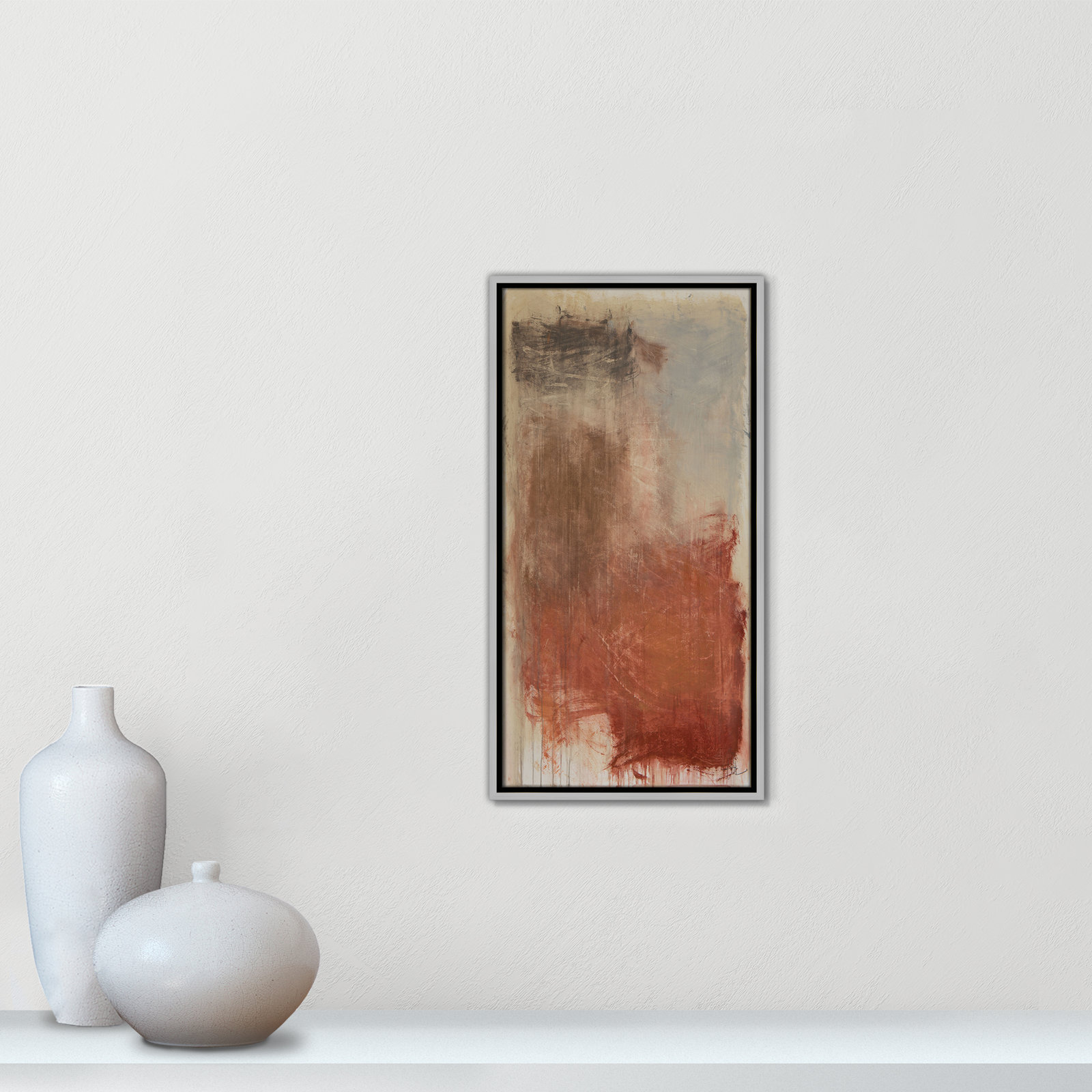 Autumn Over The Rivera Print by , 25.5" H x 13.5" W, Silver