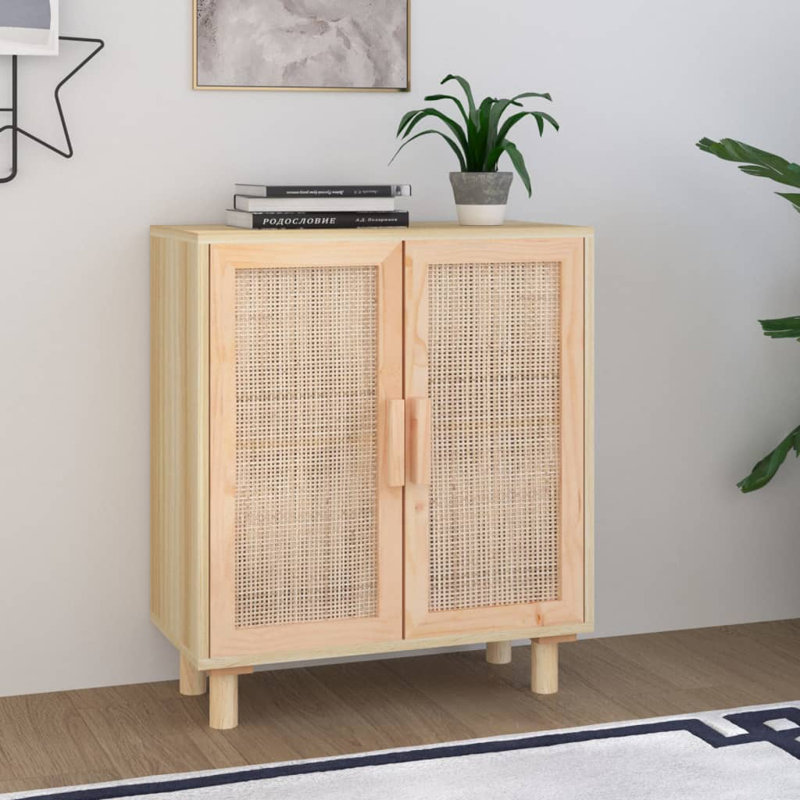 Charlita 60 Cm Wide Pine Wood Sideboard, Brown