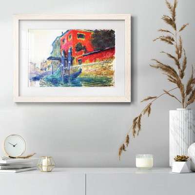 The Red House, 1908 - Matted and Framed Under Glass, Large Living Room Wall Art