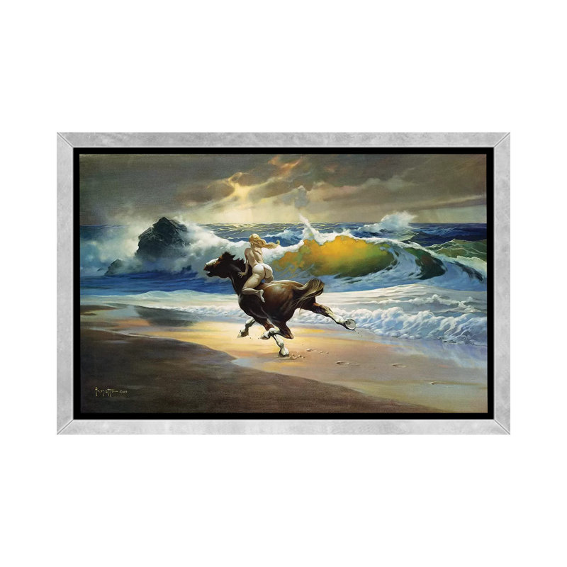 «Wild Ride» - Imprimé, H 40 po x l 60 po x 1,5 po, Cadre argenté