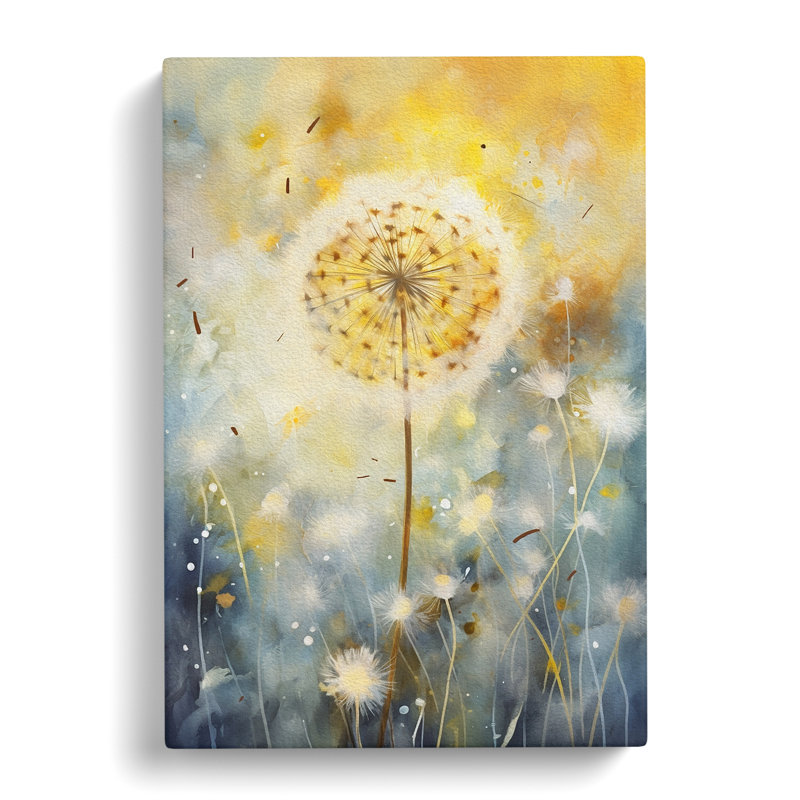 Dandelion Abstract No.3 - Wrapped Canvas Print