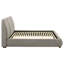 Grand lit plateforme tapissier Taupe