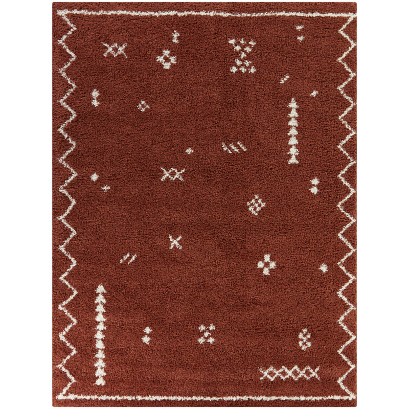 Tapis à poils longs Kashvi Southwestern, Rectangle 7 pi 10 po x 10 pi