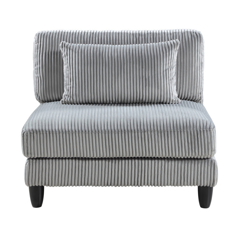 Fauteuil sans accoudoirs en velours côtelé 1pc Living Room Furniture