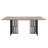 Merild Slatted Dining Table in Antique Oak and Black