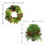 Classic Holiday Set with 22" Wreath and UV Boxwood Drop-In