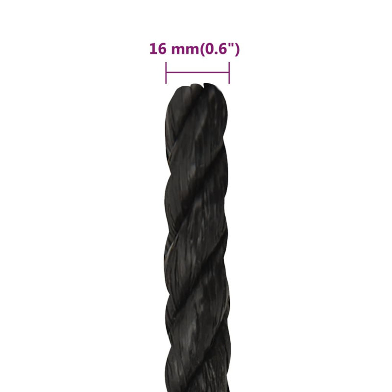 Polypropylene Garden Accents Accessories, 10000cm W x 1.6cm D, Black