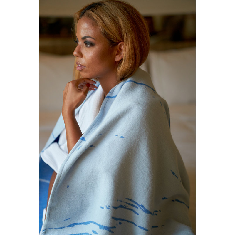 Delphina Throw Blanket, Light Blue