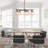 5-Light Dimmable Modern Shaded Chandelier