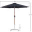 Parasol de patio en tissu / aluminium avec base Chavelle