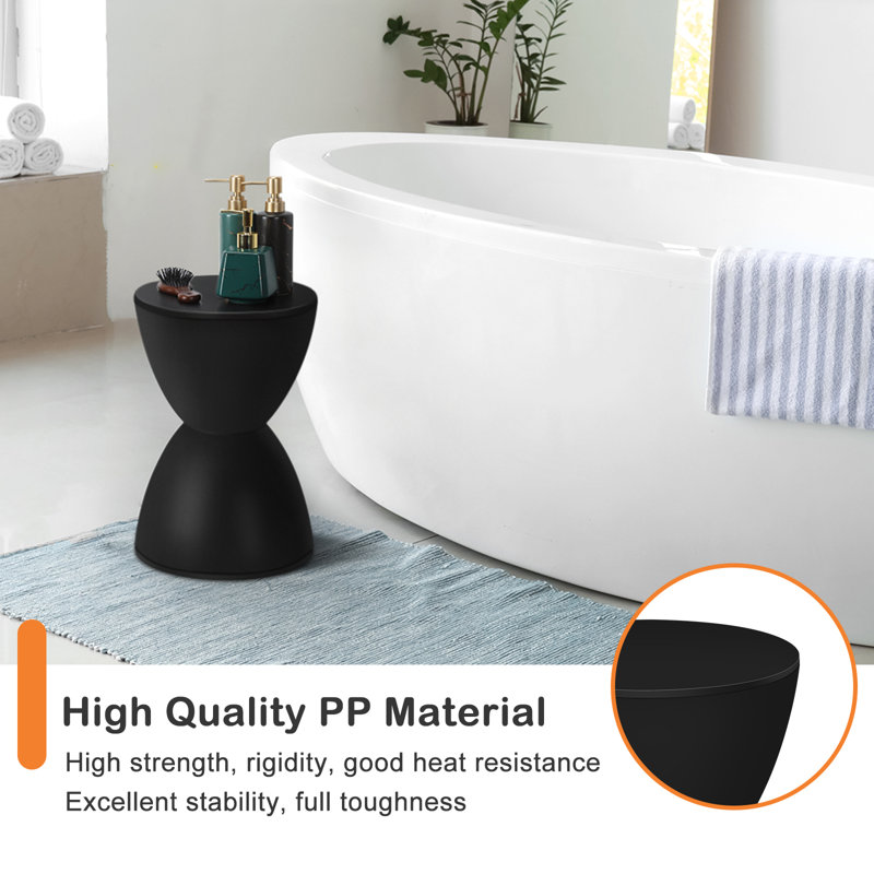Jabon End Table, Matte Black