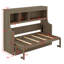 Lit escamotable avec bureau et tablettes de rangement-1220536068