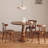 Nut-brown Round Solid Wood Dining table-119893775