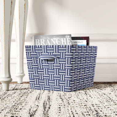 Superio 22 L Ribbed Storage Bin - Stone Blue