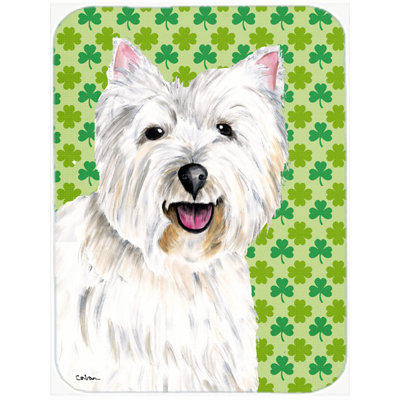 Shamrock Lucky Irish Wood Glass Cutting Board