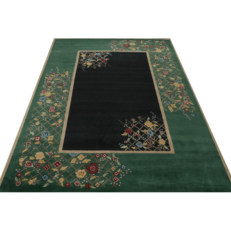 One-of-a-Kind Hand Knotted Area Rug, Rectangle 9'10" x 14'