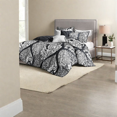 Ensembles de literie luxueux en coton damassé, très grand / très grand californien, style moderne pour la maison