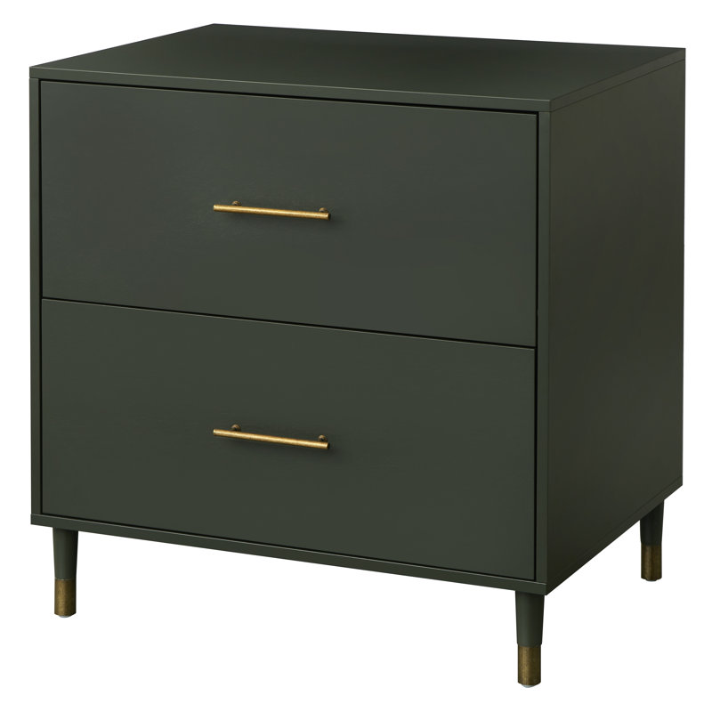 Classeur latéral à 2 tiroirs Camylle, Olive Green