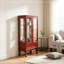 Armoire lumineuse avec tablettes réglables en verre, 2 portes et 1 tiroir