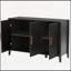 Buffet Wavy 3 portes avec pieds en pin massif, armoire de rangement à finition peinte-187870244