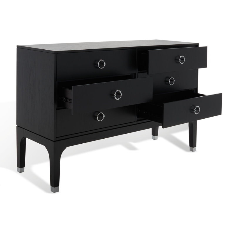 Longhin 56'' W 6 - Drawer Dresser, Black
