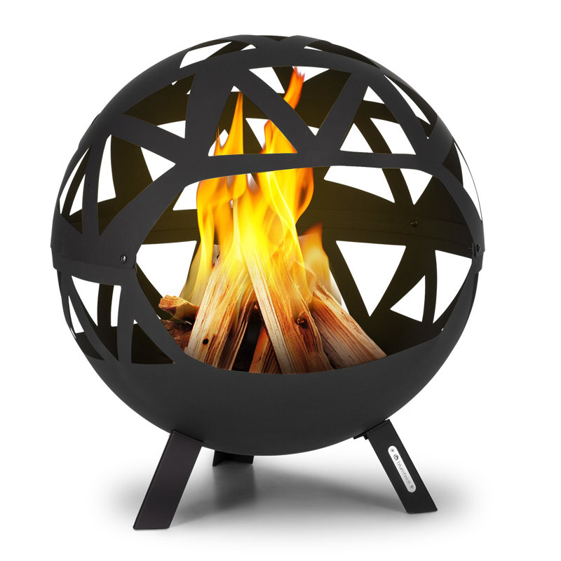 Colima Circle Wood Burning Smokeless Fire Pit, Black