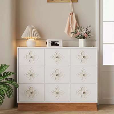 Commode d'appoint moderne simple blanc