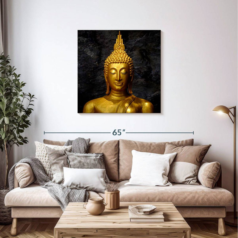 Tête de statue de Bouddha Adella, H 36 po x l 36 po