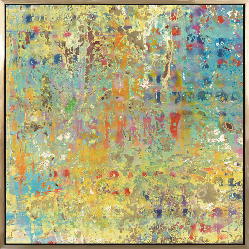 5 Below Sunrise Painting, 36" H x 36" W, Gold Framed