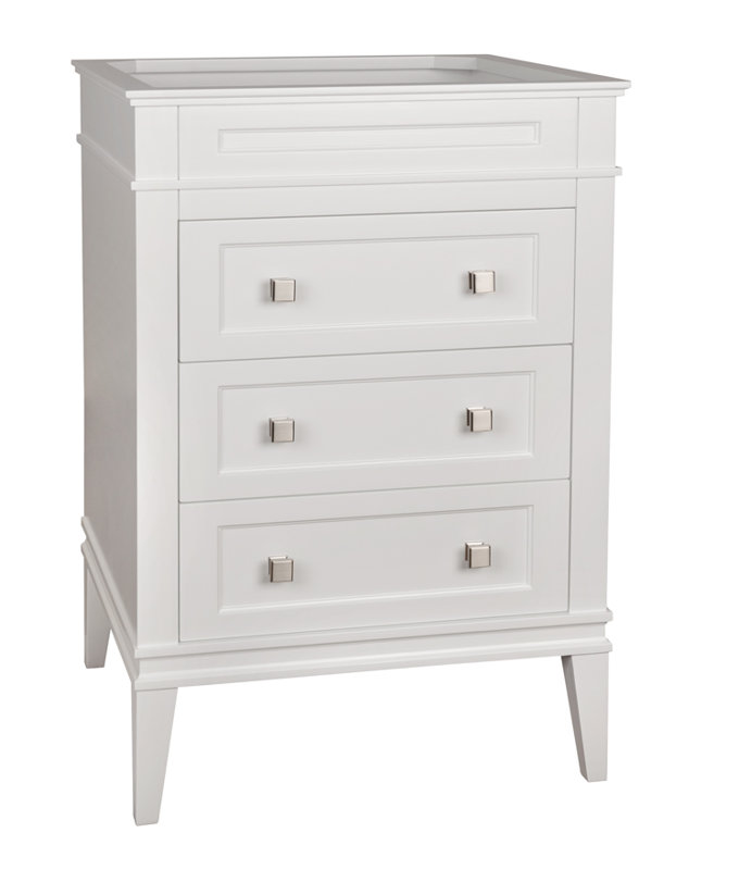 Laurel 24" Bathroom Vanity Base Only, White