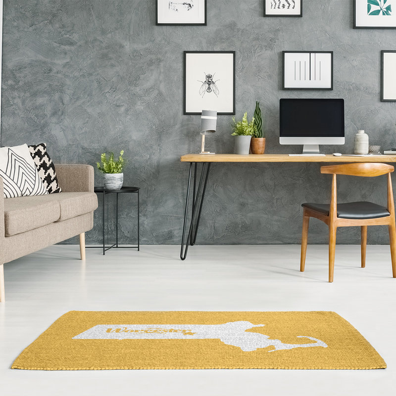Tapis jaune worcester massachusetts, Rectangle 5 pi x 7 pi, Oui