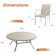 Round Patio Dining Set with 60" Metal Dining Table and 8 Stackable Armrest Textilene Chairs