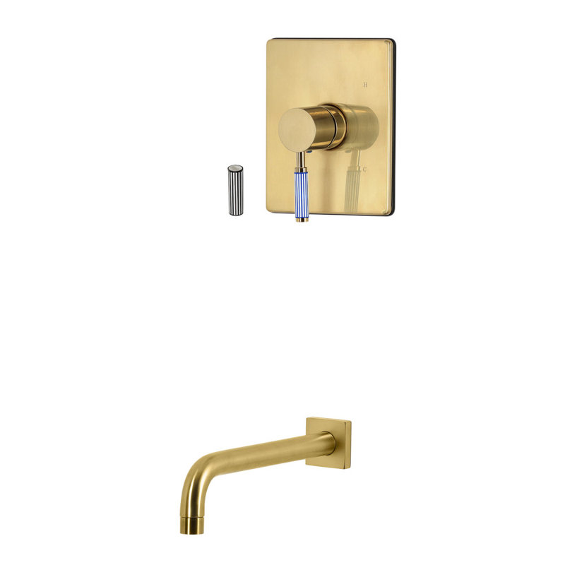 Kingston Brass Verona Single-Handle Pressure Balanced Tub Faucet, Brushed Brass