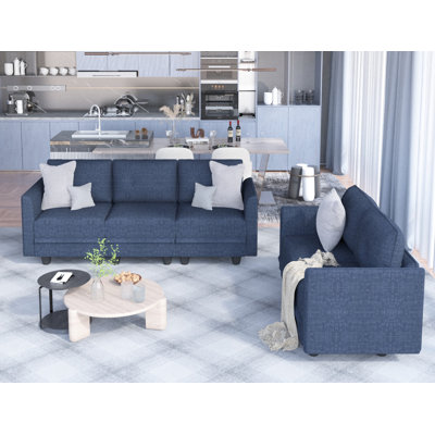 Ensemble de salon avec rangement 5 pièces Tomario