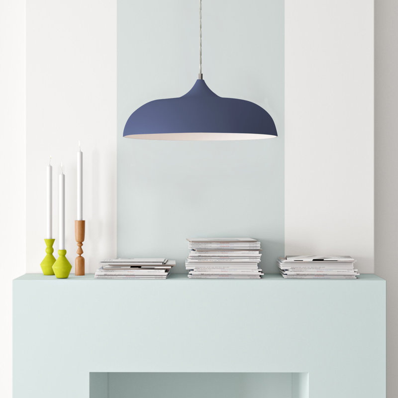 Calzada 1 - Light Dome Pendant, Blue, 45cm x 19 cm