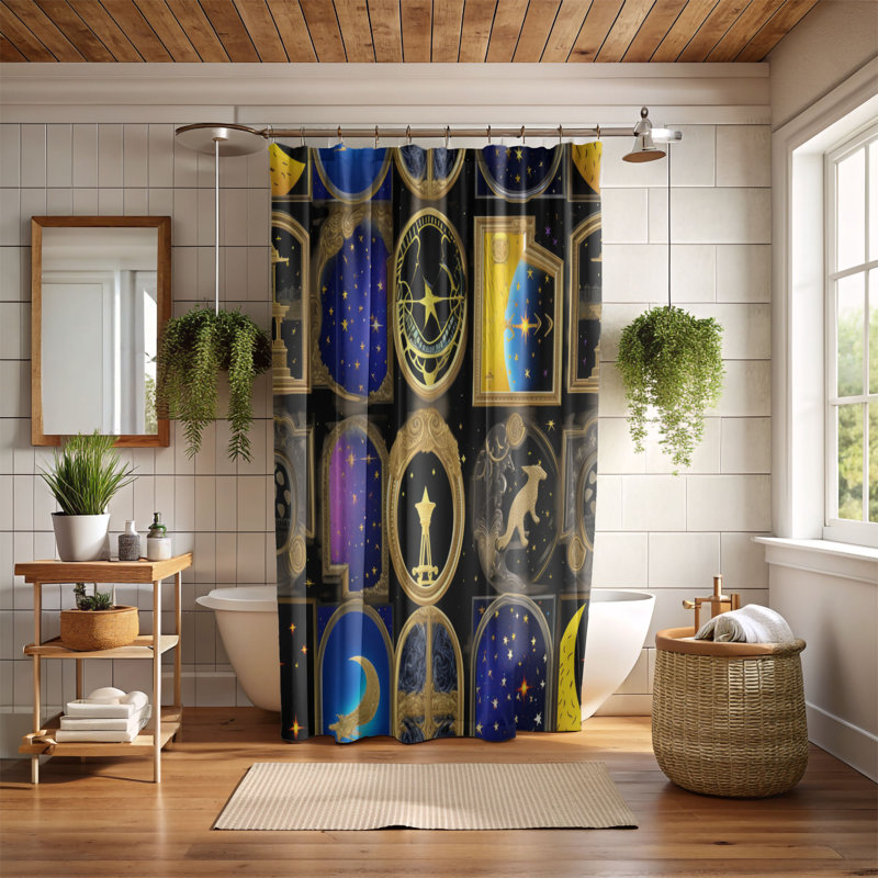 Rideau de douche Celestial Riddle - Premium, H 74 po x l 71 po