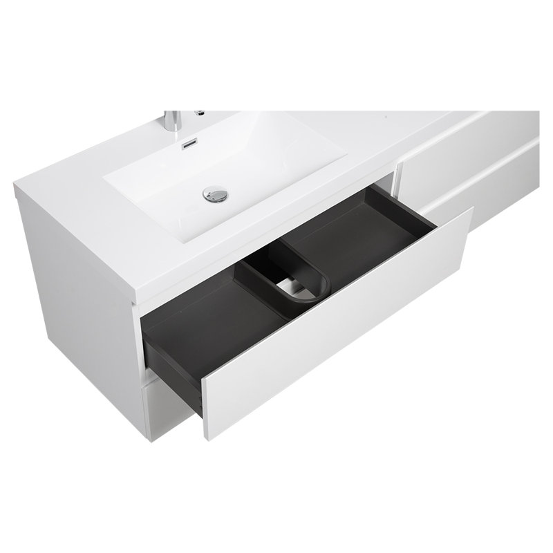 Meuble-lavabo flottant 70,88 po avec double lavabo
