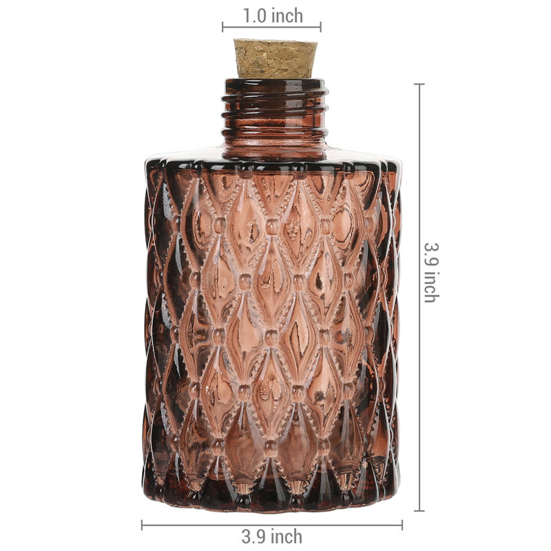 Glass Decorative Bottle, Amber