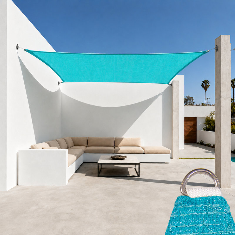 Voile d'ombrage royale Royal Shade, Turquoise, 10 pi x 10 pi
