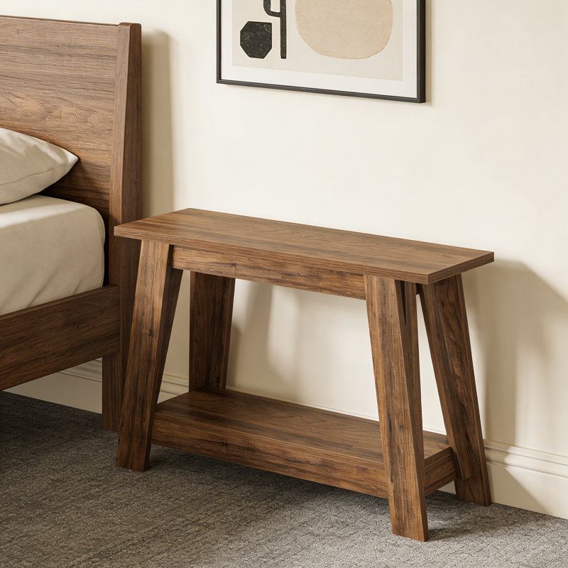 Console à pieds triangulaires en bois