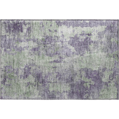 Premium Machine Washable Cerrito AMF573 Purple Rug